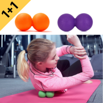 더블제이 마시지볼 1+1 싱글 더블 라크로스볼 땅콩볼, 싱글 1+1, 블루