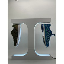 신발진열대 거치 전시 슈즈렉, 2구(화이트-15색LED)