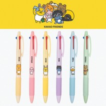 카카오프렌즈 3색펜 멀티펜 문구 3색볼펜 11x45mm, 1개, 라이언
