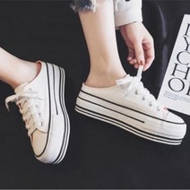 에씨클레오 여친 코디 디자인 편안한 3만원대 선물 여성단화 키높이 캔버스화 블로퍼 스니커즈 E-1221410