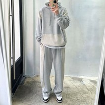 라운지21 남자 오버핏 배색 트레이닝 세트