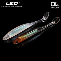 LEO 4인치 소프트베이트 빛반사 스윙테일 루어 광어 우럭 쉐드웜, B타입