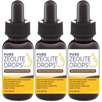 퓨어 제올라이트 드랍스 액상 3병 Pure Zeolite Drop Fulvic and Humic Acid Immune Gut Support