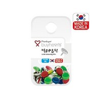 펜코리아(디오피스) 바이하츠 컬러압핀 압정, 10통, 40개