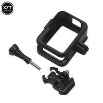 액션캠대여 초미니무선카메라 바디캠 GoPro Hero 8 용 플라스틱 프레임 마운트 핫슈 액션 카메라 액세서리가 있는 HERO 검정색 보호 쉘 홀더, 한개옵션0