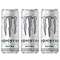몬스터 에너지드링크 울트라(흰) 355ml x 12개 (박스안심포장)몬스터캔