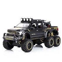 SASBSC 장난감 픽업 트럭 F150 랩터 다이 캐스트 금속 모델 자동차, Black