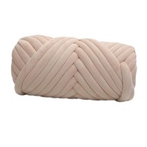 담요 던지기 크로셰 뜨개질을 위한 1kg 벨벳 땅딸막한 원사 팔 뜨개질 튜브 거대한 원사, 2.5cm, 베이지