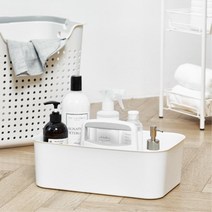 물비누 세탁용품 소품수납 손잡이 사각바스켓 병원책상 정리대 학원 아이방 취미도구, IV&CG