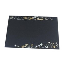 GHSHOP 초대장 봉투 봉투 수제 초대장 편지 생일 또는 축제 카드를 위한 복고풍 봉투, 소, 블랙