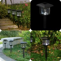 마트498 솔라 LED 태양광 정원등 백색 옥상꾸미기 마당꾸미기 경관조명 가로등 옥상정원 잔디등