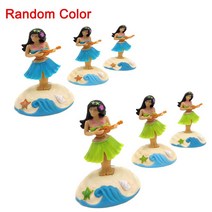 자동차 점프선 밧데리 자동차 장식 태양열 구동 춤 스윙 소녀 Obble 댄서 장난감 어린이 선물 인테리어 대, 한개옵션0