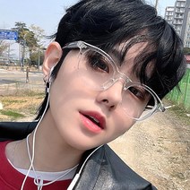 사각 라운드 큰 오버사이즈 빅사이즈 남자 남성 투명 뿔테 안경테