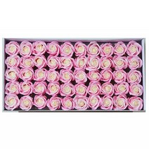 비누꽃 비누꽃바구니 꽃다발 플라워박스 50pcs 그라데이션 3 레이어 비누 장미 머리, 분홍색, 색깔 당 50pcs