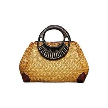 기저귀 가방 ZCMEB 여성 여름 비치 직조 핸드백 수제 핸들 여행 니트 토트 백, Free Size, a