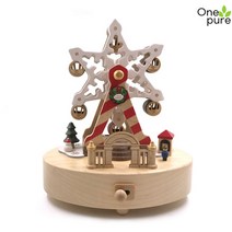 대만오르골 웨딩 결혼기념일 선물 소품 움직이는 뮤직박스, 눈꽃 관람차