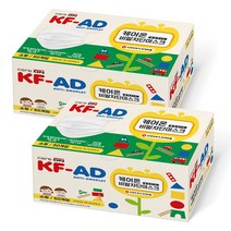 케어온 베이직 비말차단 마스크 KF-AD[덴탈형]_소형 50Px2팩, 단품