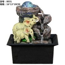 행운의 분수대 물레방아 인공폭포 3단 엔틱 실내 미니 정원만들기 가정용 개업선물, F.16x13x18