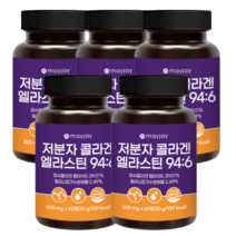 저분자 콜라겐펩타이드 엘라스틴 히알루론산 프랑스산 비오틴 60정, 5개