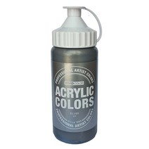 비비드아크릴물감 220ml 36색 택1 / 종이나라 대용량물감 낱색 리필용 학교 학원 학생용 미술준비물 화방용, silver