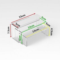 3 개대 3mm 아크릴 디스플레이 스탠드 미니 그림 보관 랙 보석 화장품 립스틱 매니큐어 메이크업 선반 홀더 주최자, 분명한