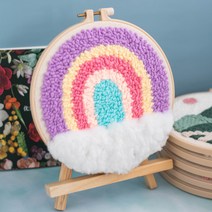 DIY 방콕 취미 펀치니들 자수 세트, 무지개