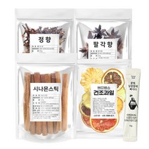 뱅쇼 재료 세트 뱅쇼키트 만들기 건조 과일 벌꿀스틱 시나몬 정향 팔각향, 계피스틱50g+정향20g+팔각20g+과일칩+꿀