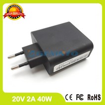 레노버 요가 3-5.2 충전기에 대 한 20 V 2A 1170 USB AC 전원 어댑터 코어 I3 I5 I7 ADL40WCF ADL40WCG ADL40WCH ADL40WDA EU, Without USB Cable