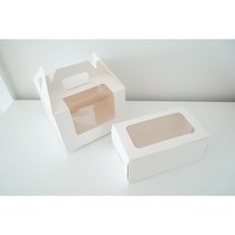 쁘아 투명창 컵 케이크 선물 포장 상자 B타입, 2구