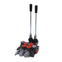 수동 작동식 방향 밸브 2 스 P40 유압 모노블록 유량 제어, [01] P40 2 Spool, [01] NPT, [01] 2 Spool