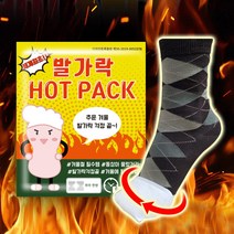 세계최초 발끝을 감싸주는 붙이는 발가락 핫팩 발핫팩 군용 군대, 낱개(좌/우 한쌍)무지포장