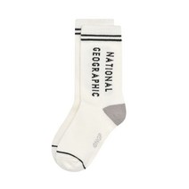 내셔널지오그래픽 키즈 양말 로고 크루 화이트 K235KSO030