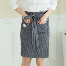 네이처데코 카페 바리스타 랩 허리 앞치마, 블루