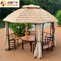 원형 통나무집 원두막 농막 파고라 방갈로, 천장 직경 3 미터 + 의자+ 테이블