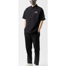 GrooMingNo1 애견미용사가운 애묘미용사가운 유니폼 애견미용사 1SET, L, 검정무지, L