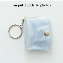 인생네컷앨범 초음파앨범 성장앨범 본식사진 웨딩포토북 2 인치 PVC 장식 조각 투명 스티커 및 명함 홀더 16 포켓 사진 가방 미니 홀드, [10] white 1in