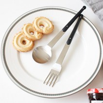 감성 브런치 카페 디저트포크 스푼 스텐 케이크포크 업소용 과일 심플 fork 식기 가게, 디저트스푼 라이트그린