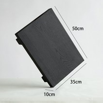 다과상 교자상 추석제사상 ◦적풍 원목 티 테이블 식 거실 가정용 다다미 탄화 백랍 나무 긴 맞춤, 조립, 12 블랙 카바이드：사각 의자（방석을 증정하다
