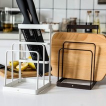 덕수샵 심플한 건조 거치 도마랙 주방 칼 쟁반 냄비뚜껑 도마 수납 보관 정리대 가정용 업소용, 커피골드 1p