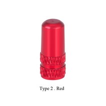 밸브 2Pcs 알루미늄 자전거 타이어 밸브 모자 Schrader/Presta 진공 법 입 너트 사이클링 액세서리, type2.red