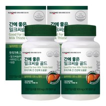 일동생활건강 간에 좋은 밀크씨슬 골드, 2병, 90정