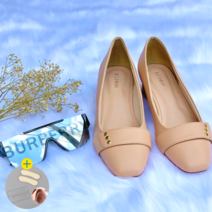 발이 전혀 안아픈 구두 GCOROI 르벤티 4cm 사각코 펌프스 구두 꼬로이