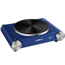 핫 플레이트 CUSIMAX 1800W 더블 버너, 블루, 단일 버너