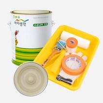 삼화페인트 아이생각 친환경 수성내부프로 4L + 도구세트, 커피디바