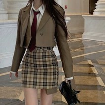 가을 스쿨룩 놀이동산 데이트 의상 교복 프레피 시밀러룩 긴팔 여자 교복