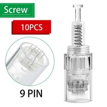 무선 dr.imp 펜 ultima dermapen 마이크로 니들링 펜 메조테라피 자동 마이크로 니들 더마 시스템 테라피 mtspms 도구 스킨 케어, 라운드 나노 10pcs