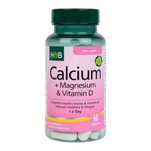 홀랜드앤바랫 칼슘 마그네슘 비타민 D 60정 Holland & Barrett Calcium Magnesium Vitamin D, 1팩