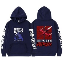 3D 프린팅 캐릭터 후드티 일본 애니메이션 카우보이 비밥 그래픽 로고 양면 인쇄 까마귀