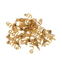 shangren 머리카락을위한 Dread Lock Beads 헤어 펜던트 헤어 링 커프스, 백조, 황금, 합금