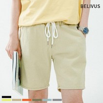 빌리버스 남자 반바지 BPAP029 밴딩 여름 하프 팬츠남자반바지 남성반바지 반바지 남자숏팬츠 숏팬츠 여름바지 여름반바지 와이드팬츠 검정 색 회색 연 카키 민